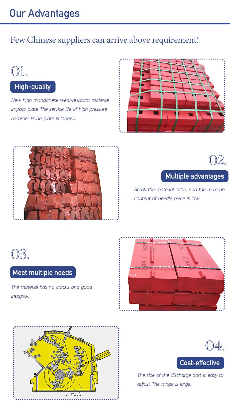 High Cr Impact Crusher Hammer Spare Parts Blow Bar